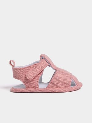 Jet Infant Girls Pink Caged Sandal