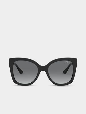 Vogue Eyewear Black  Grey Gradient Sunglasses