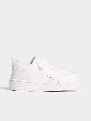 Jet Younger Girls White Court Sneaker