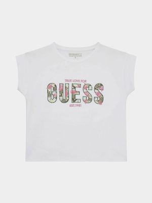 Girl's Guess Pure White T-Shirt