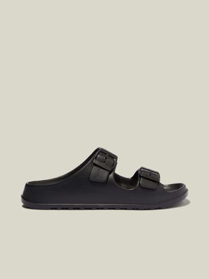 Women's Cotton On Black Bronte Double Buckle Slides