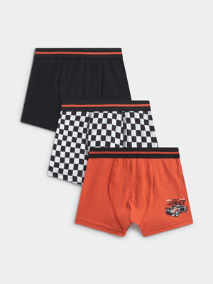 Jet Younger Boys Multicolour 3 Pack Racing Body Shorts