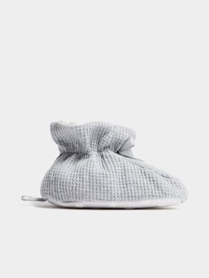 Jet Baby Grey Waffle Bootikin Slippers