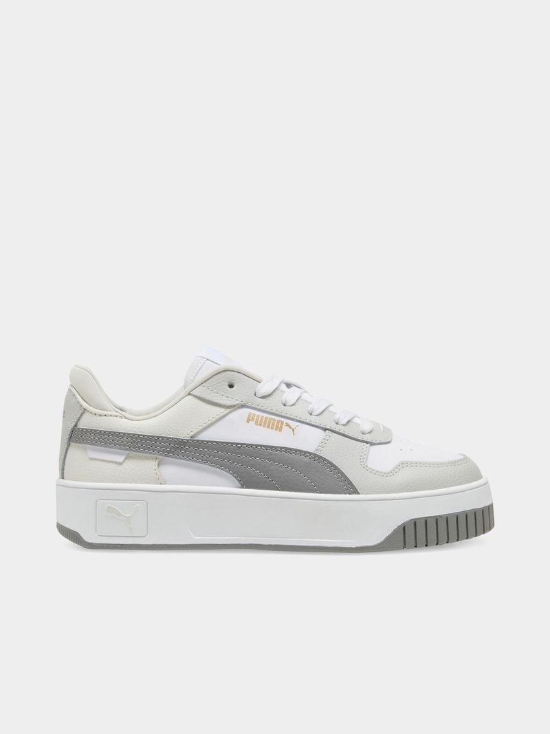 Puma Women s Carina Street White Grey Sneaker Bash