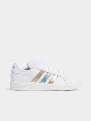 Women's adidas Grand Court Base 2.0 White/Gold Sneaker