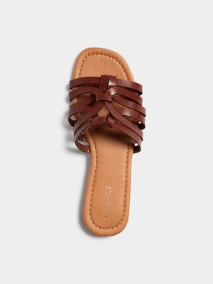 Women's Brown Strappy Sandals