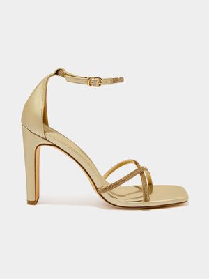 Matt gold heels best sale