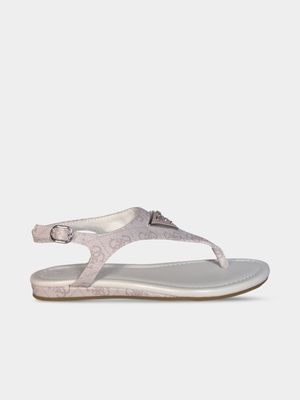 Women's Guess White Unali Sandals