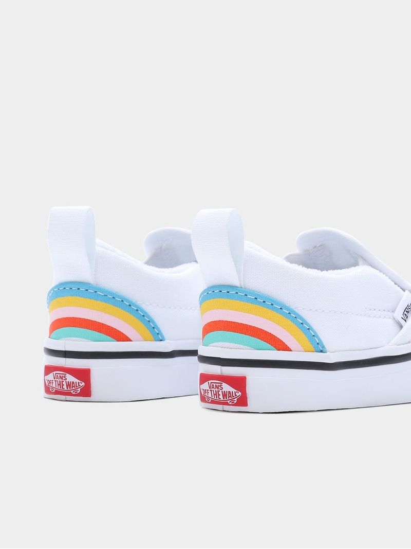 Rainbow white vans on sale