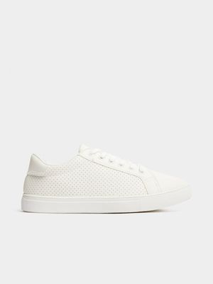 Jet Womens White Perforated Jojo Sneakers