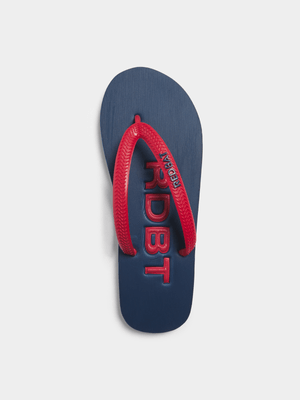 Redbat Athletics Men's Navy/Red Flip Flop