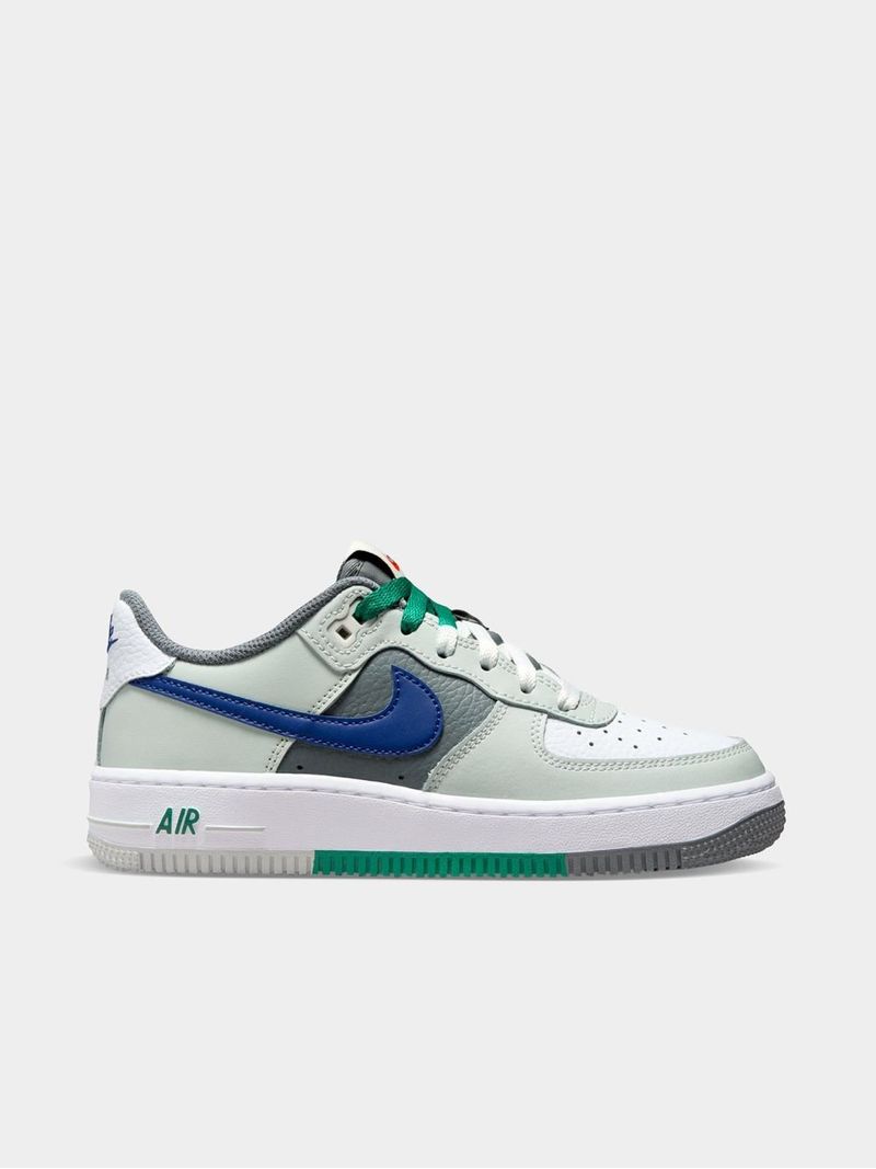 Nike Junior Air Force 1 Grey Blue Sneaker Bash