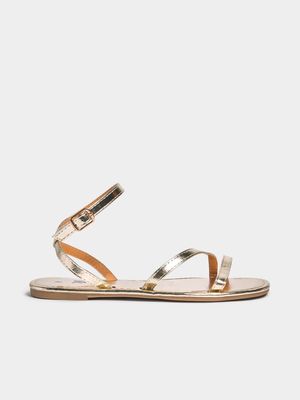 Jet Older Girls Gold Gladiator Sandal