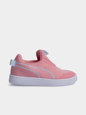 Toddlers Puma Courtflex Peach Sneaker