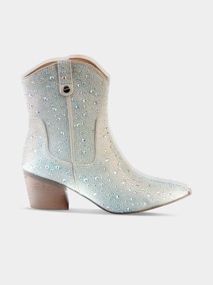 Women's Sissy Boy Silver Bling Western Boots