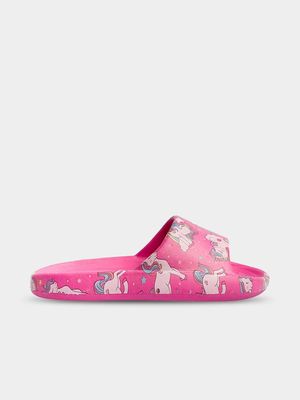 Girl's Character Group Pink Unicorn Cabin Pool Slides