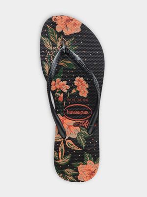 Women's Havaianas Slim Organic Black Flip Flops