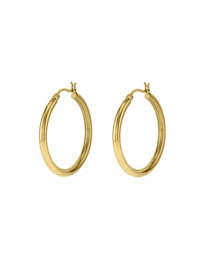 Gold Tone Brass Hoops