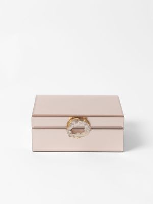 Agate Decorative Box Rose Gold 15 x 19cm