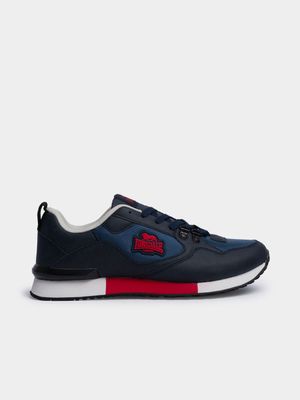 Mens Lonsdale Casual Navy/Red Sneaker