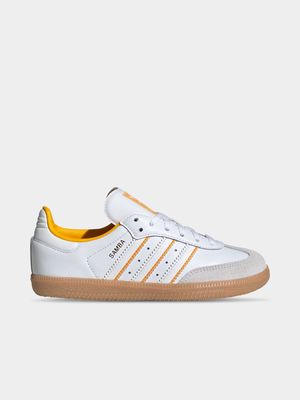 adidas Originals Kids Samba White/Yellow Sneaker