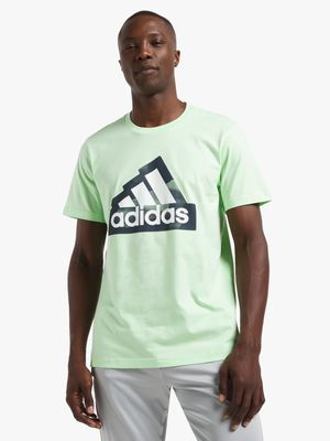 Mens adidas Camo Graphic Green Tee