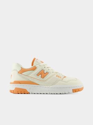 New Balance Women's BBW550 Cream/Orange Sneaker