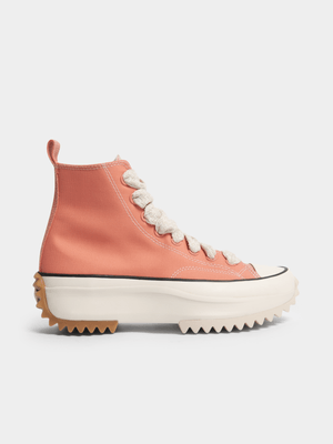 Converse Womens Run Star Hike Platform Peach Sneaker