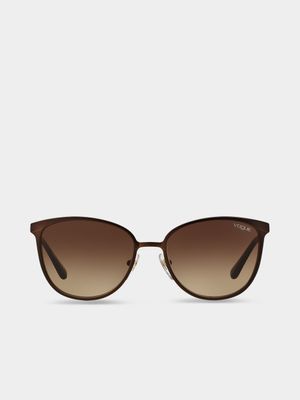 Vogue Eyewear Beige  Brushed Gold Sunglasses