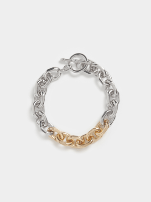 Gold & Silver Chain Bracelet