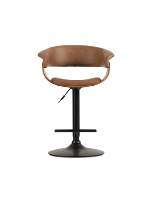 saddle barstool w/black legs