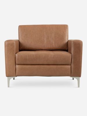 Harvard 1 Seater Leather Codiac Taupe