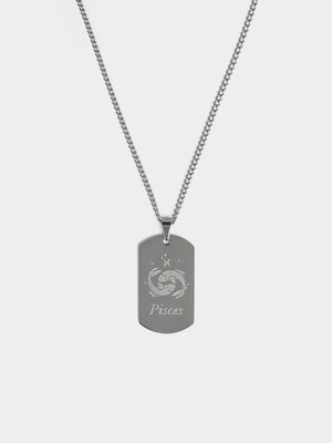 Stainless Steel Pices Dogtag Pendant on Chain