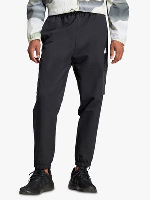 Mens adidas City Escape Premium Black Cargo Pants