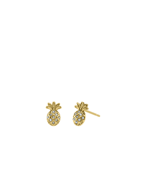 Gold Tone Brass Pineapple Studs