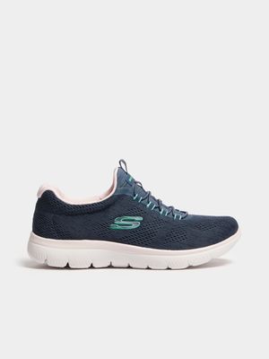 Women's Skechers Summit Navy/Pink Sneaker