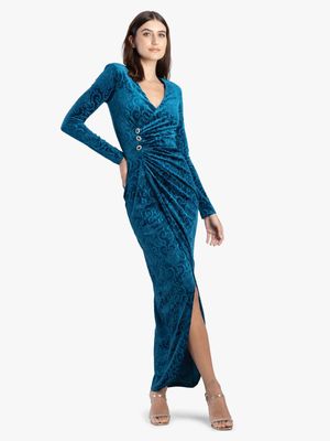 Sissy Boy Velvet Maxi Wrap Dress