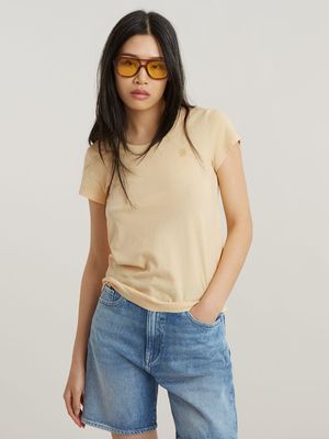 G-Star Women's Overdyed Eyben Reeds Yellow Slim Top 2.0