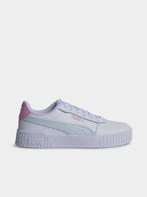 Women's Puma Carina 2.0 White/Blue Sneaker