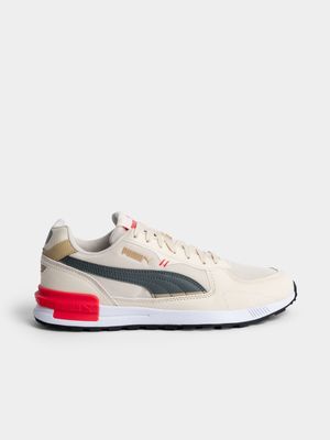 Mens Puma Graviton Cream/Grey Sneaker