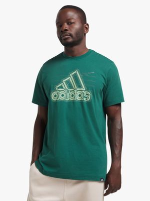 Mens adidas Growth BOS Green Tee