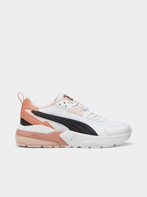 Women's Puma Vis2K White/Black/Deeva Peach Sneakers