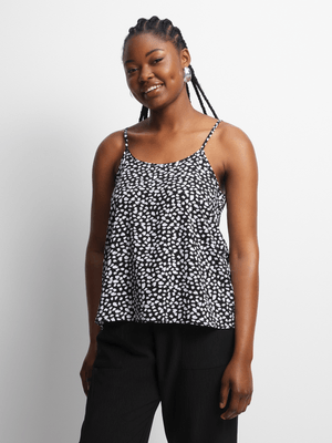 Jet Women's Black/White Camisole Top