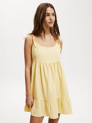 Women's Cotton On Yellow Sunny Babydoll Mini Dress