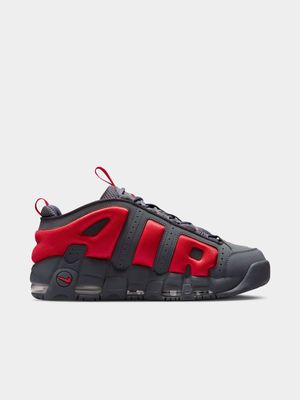 Nike Men's Air More Uptempo Low Dark Greu/Red Sneaker