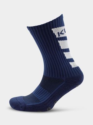 Kupe Navy Grip Socks