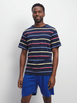 Jet Men's Multicolour Stripe Pyjama Set