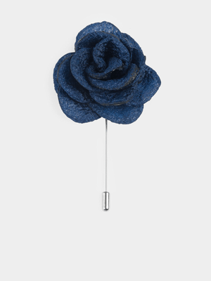 Men's Markham English Rose Blue Lapel Pin