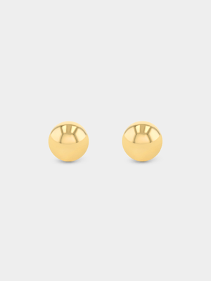 Gold Plated Sterling Silver Ball Stud Earrings