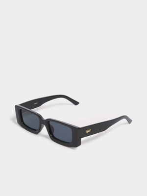 Redbat Unisex Rectangular Black Sunglasses